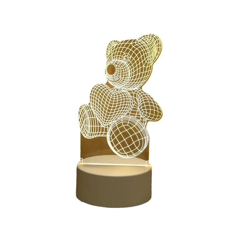 Illuminated 3D Decorative Night Light with USB Power