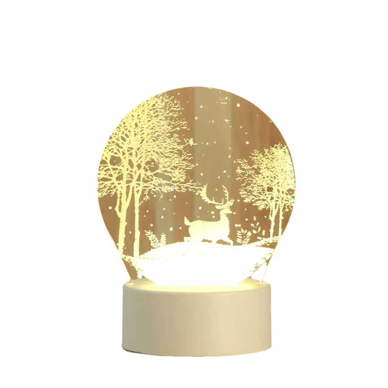 Illuminated 3D Decorative Night Light with USB Power