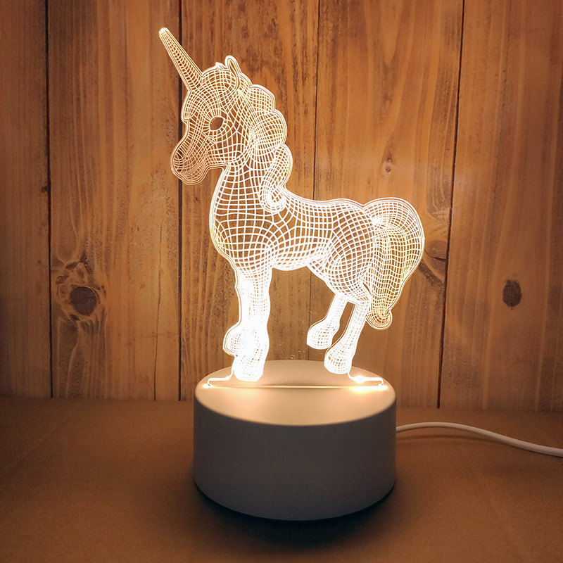 Illuminated 3D Decorative Night Light with USB Power