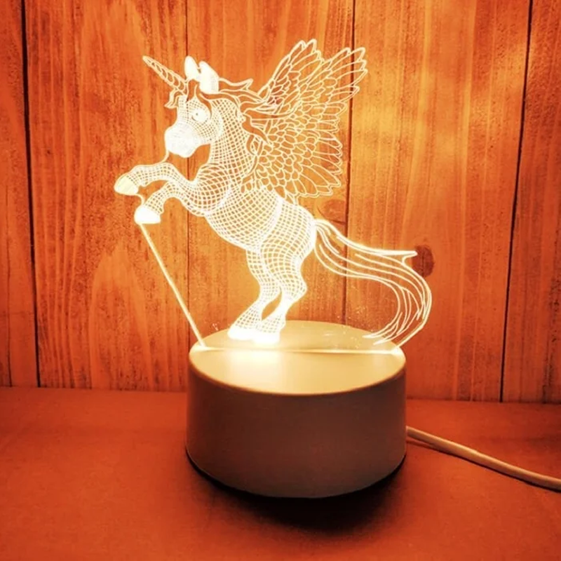 Illuminated 3D Decorative Night Light with USB Power