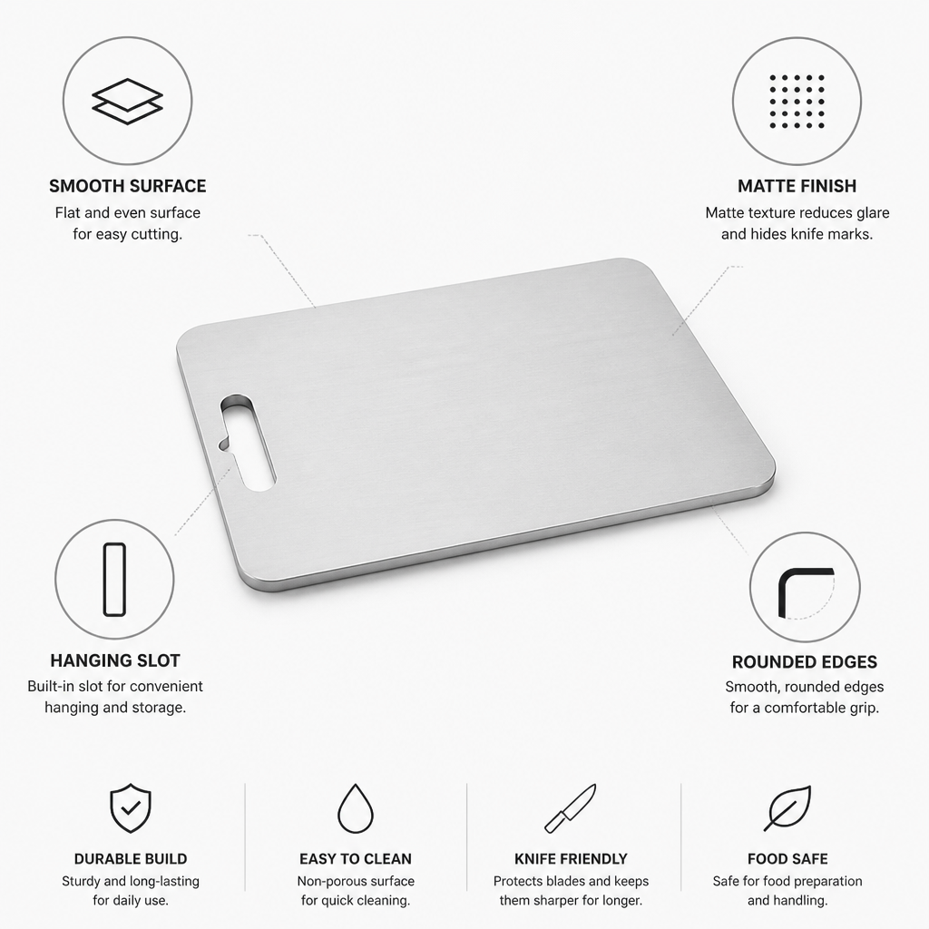 Smooth Matte Cutting Board (Hanging Slot)