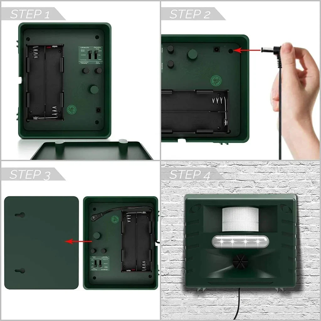 Eco-Friendly Ultrasonic Bird Deterrent for Peaceful Spaces