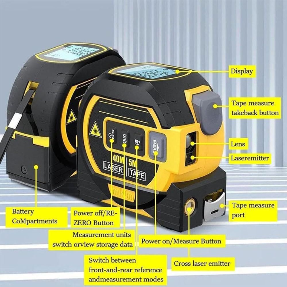 Versatile 3-in-1 Laser Measuring Tool
