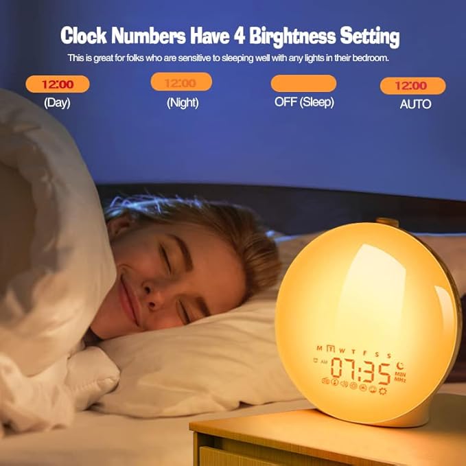 Natural Light Alarm Clock with Soothing Soundscapes