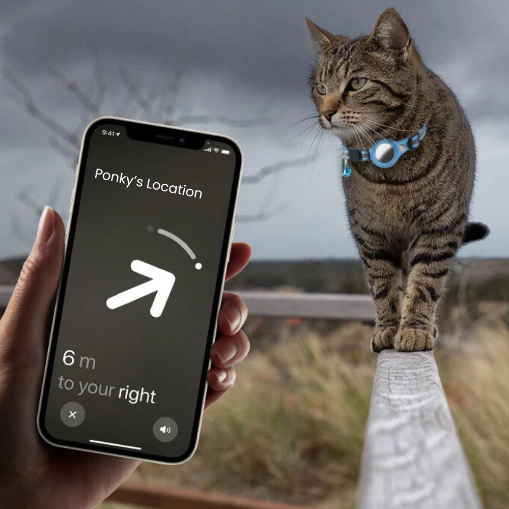 Reflective Waterproof Pet Collar with Airtag Holder