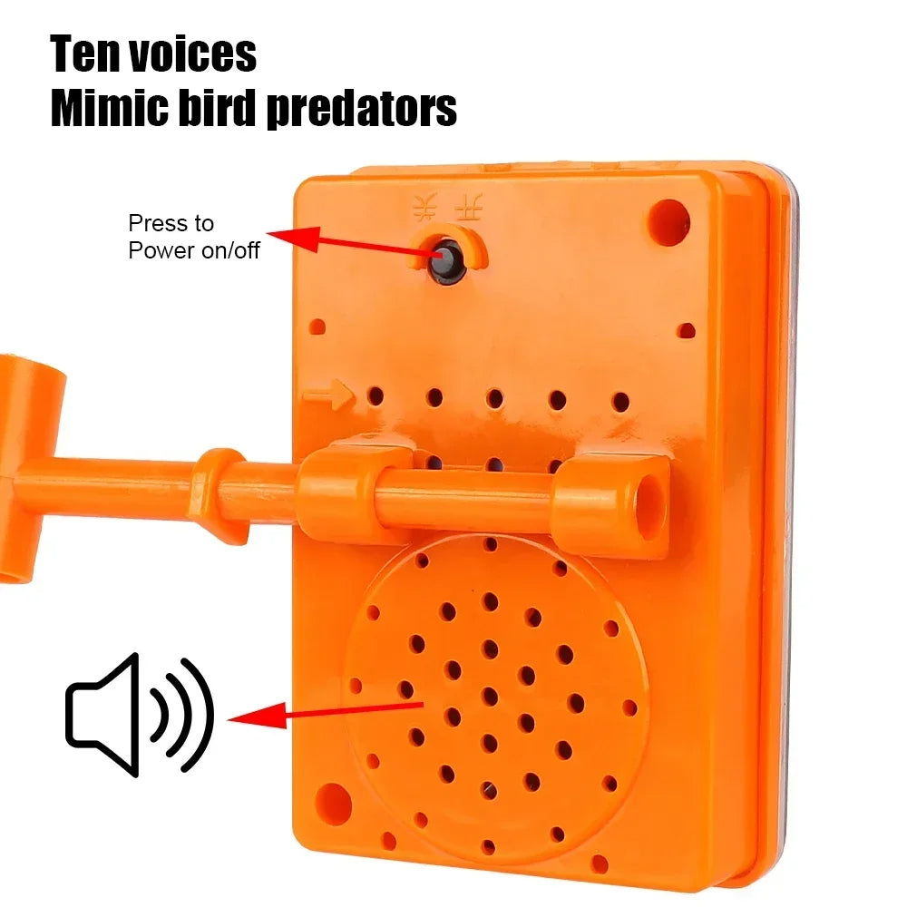 Solar-Powered Rotating Bird Scare Device with Reflective Features
