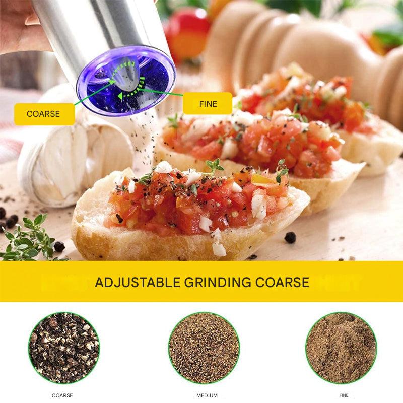 LED Light Electric Pepper Mill with Gravity Induction