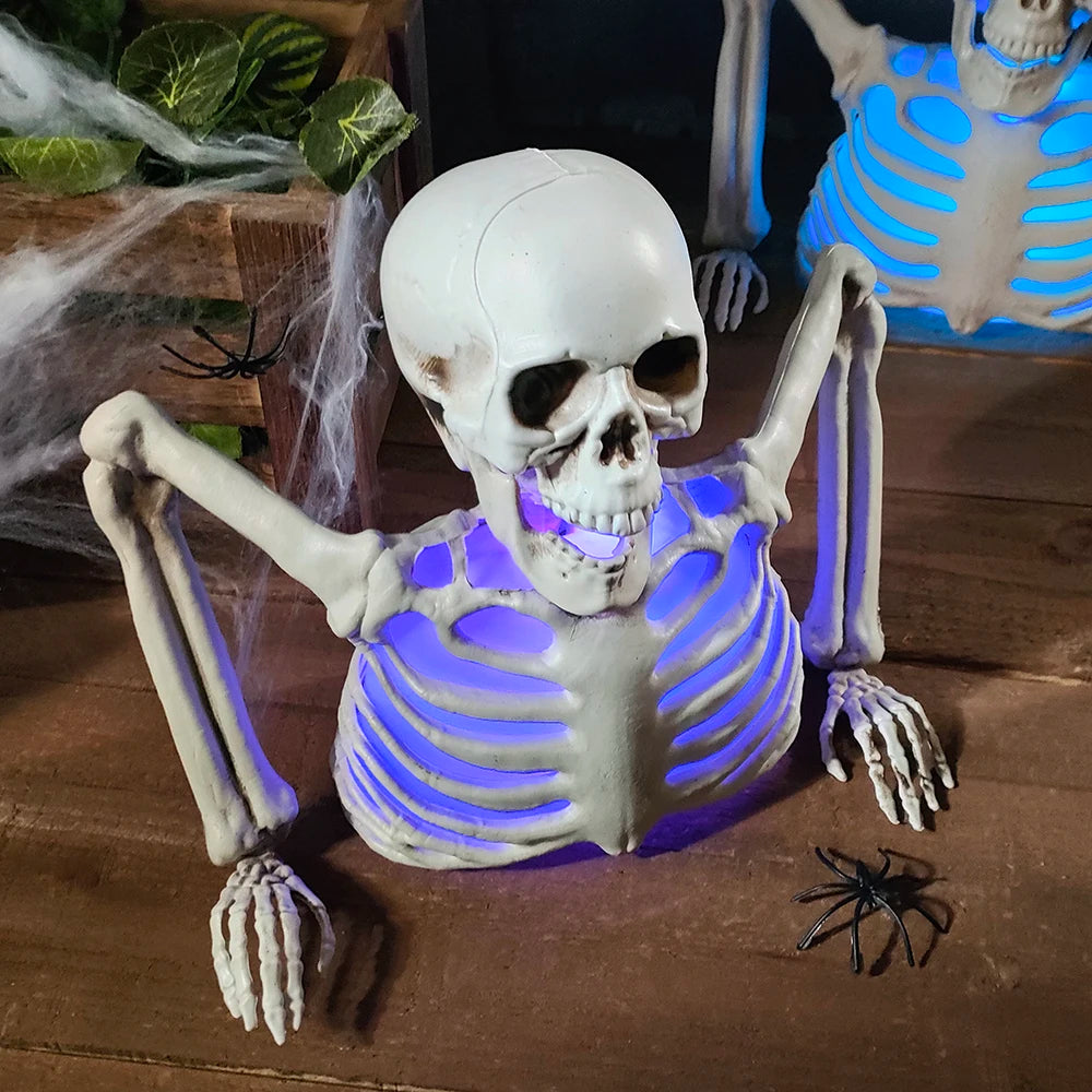 Illuminated Skull Halloween Decor for Spooky Ambience