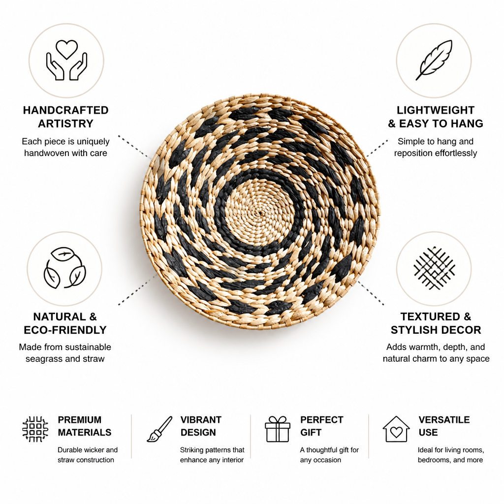 Handwoven Seagrass Wall Art
