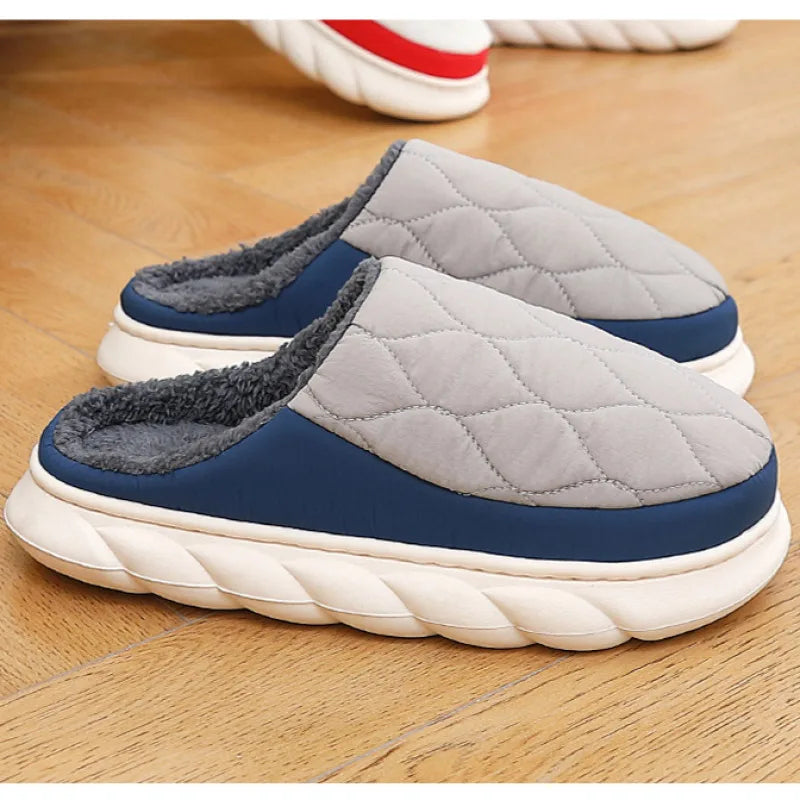 Men's Insulated Waterproof Winter Slippers