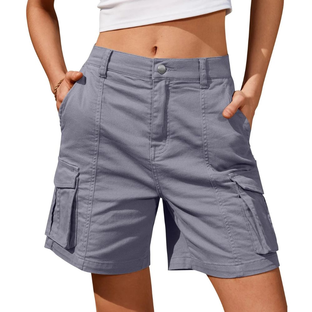 Women’s Lightweight Casual Cargo Shorts with Pockets