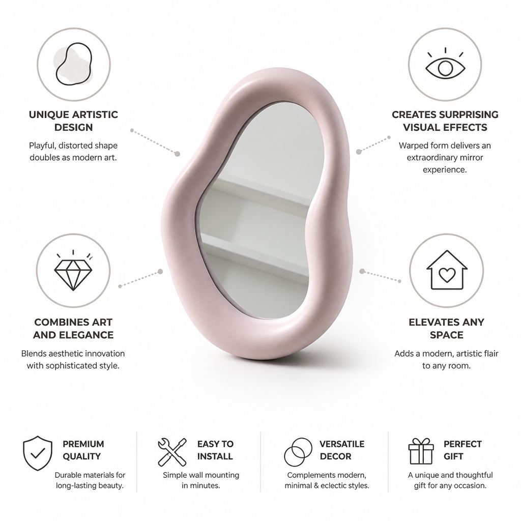 Warped Sculptural Wall Mirror