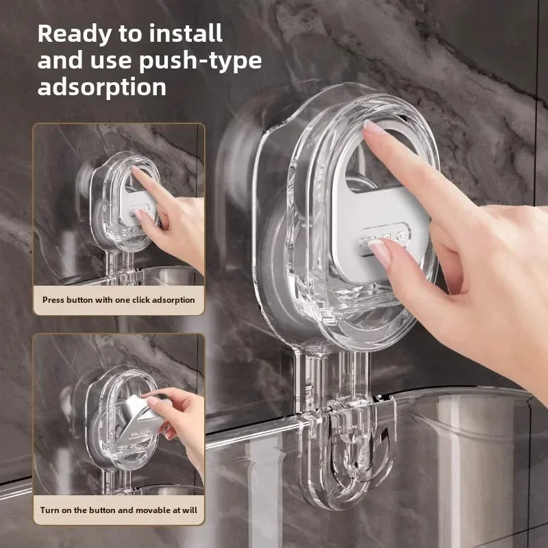 Versatile Wall-Mounted Storage Organizer with Suction Cups