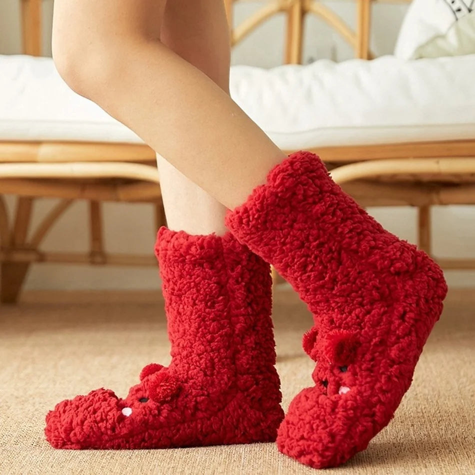 Cozy Critter Fleece Indoor Socks