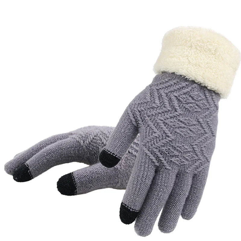 Cozy Fleece-Lined Touch Screen Winter Gloves