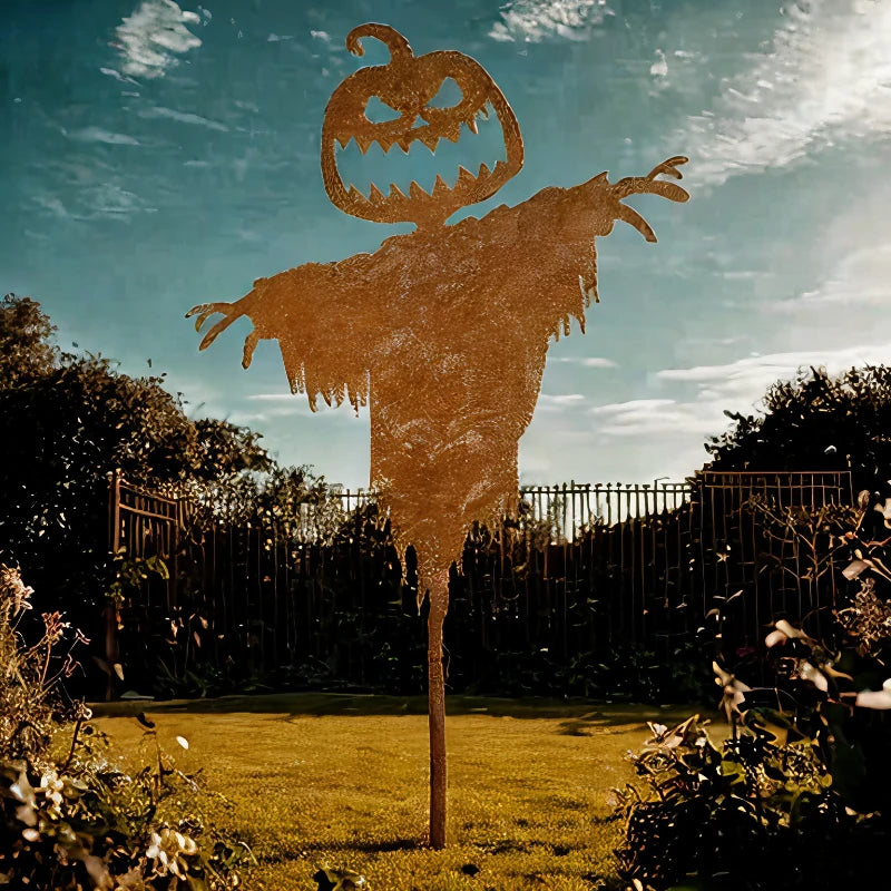 Charming Haunted Pumpkin Guardian for Halloween Decor