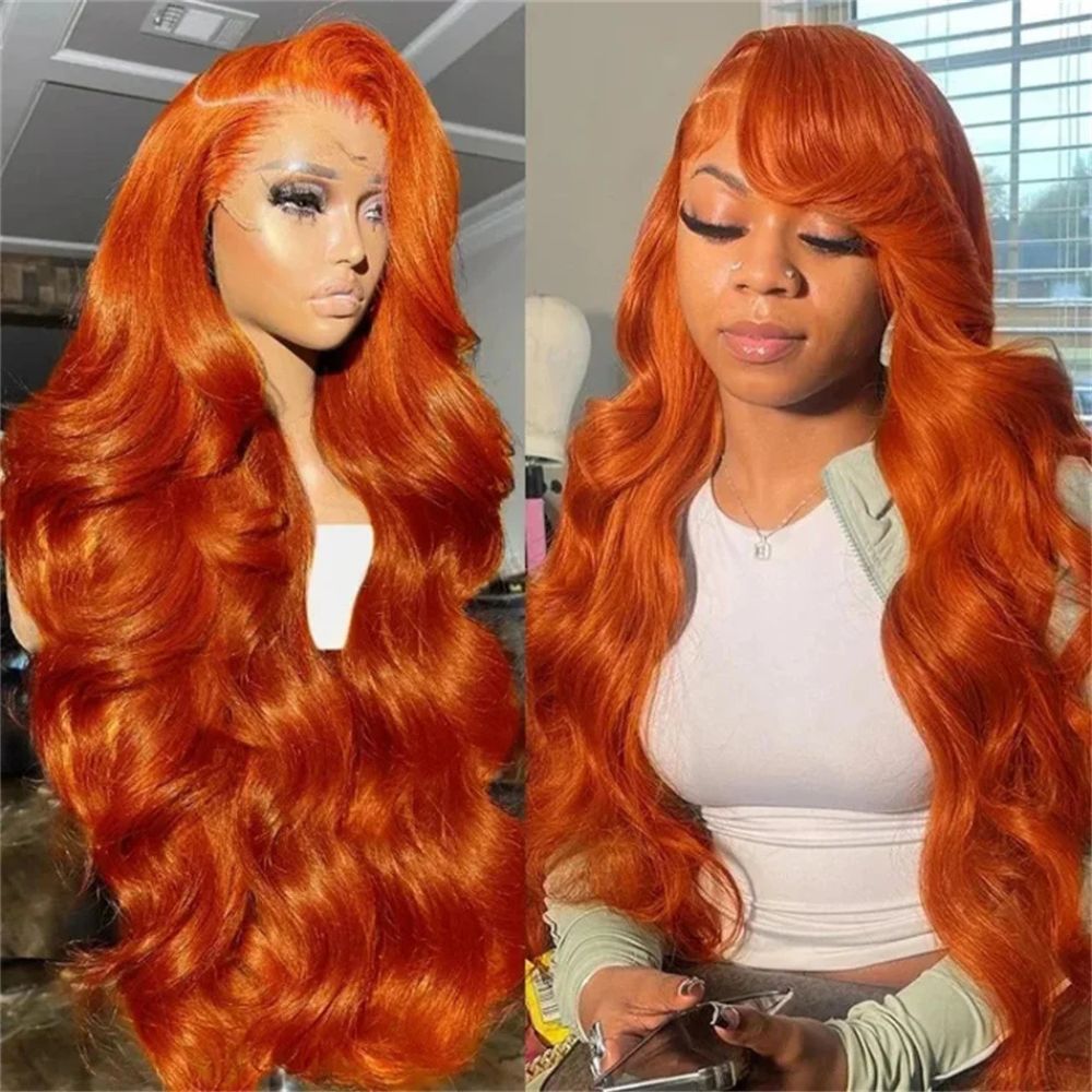 Vibrant Long Ginger Wave Lace Front Wig for Stunning Styles