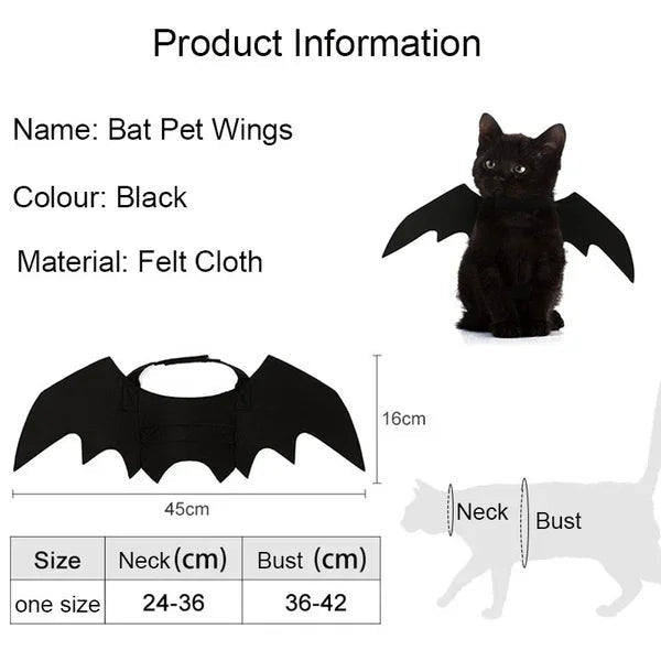 Enchanting Bat Wings Pet Costume for Halloween Fun