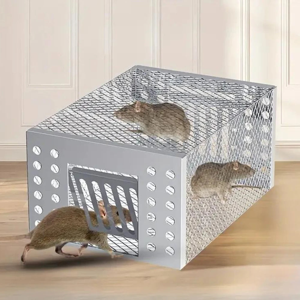 Eco-Friendly Rodent Capture Cage with Sliding Access