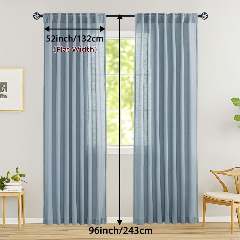 Breezy Linen Sheer Drapes for Natural Light and Privacy