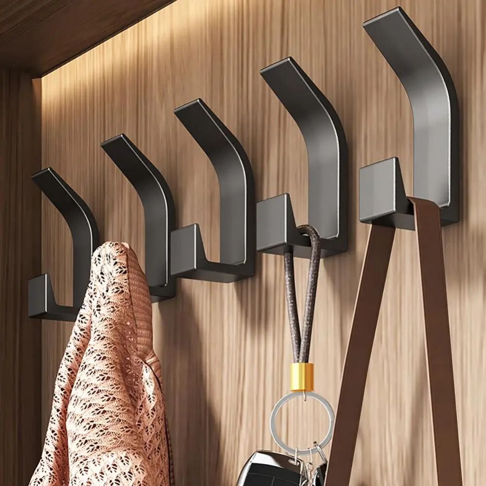 Sleek 5-Pack Adhesive Coat Hooks for Effortless Organization