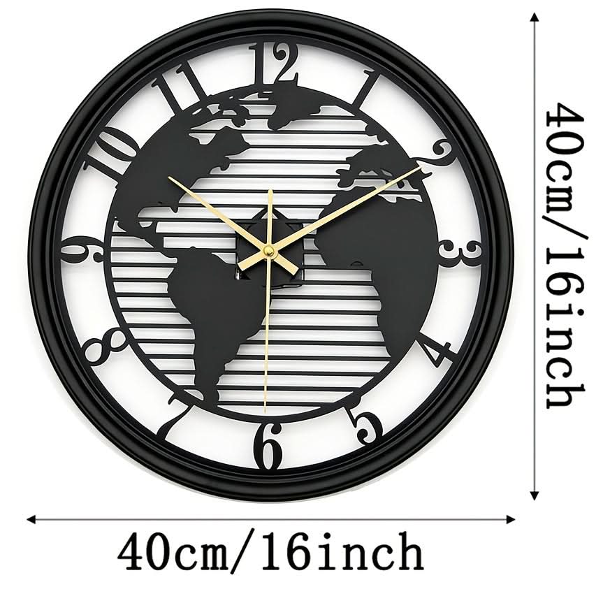 Global Serenity Metal Wall Clock with Silent Movement