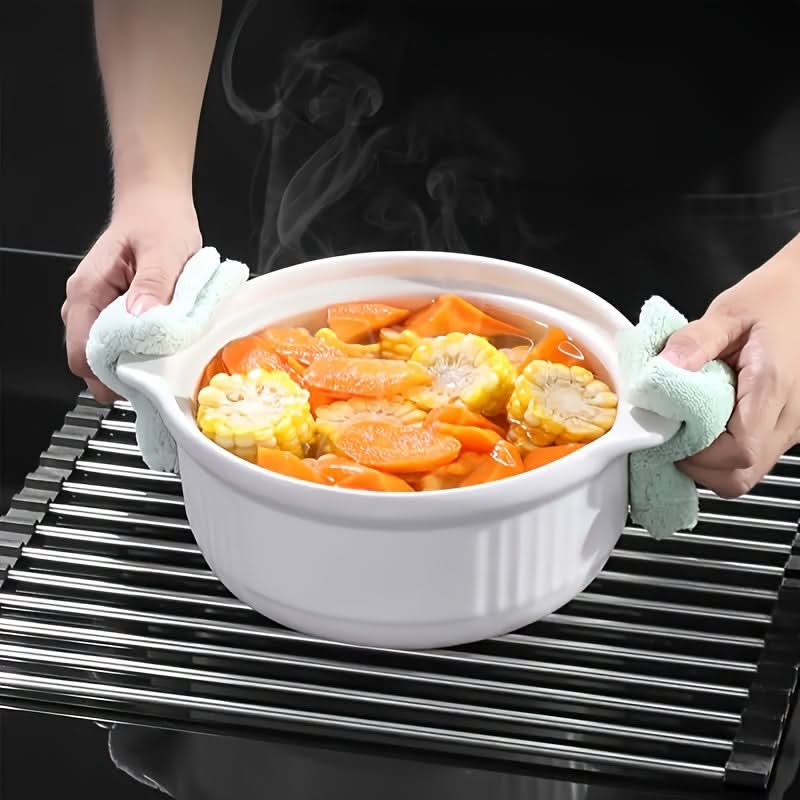 Space-Saving Stainless Steel Dish Drying Rack