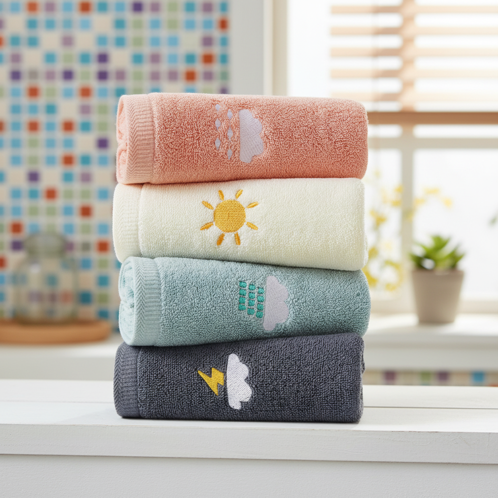 Set of 4 Washcloths for Kids
