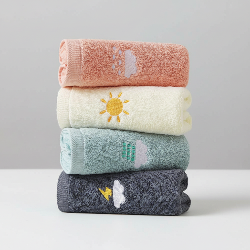 Set of 4 Washcloths for Kids