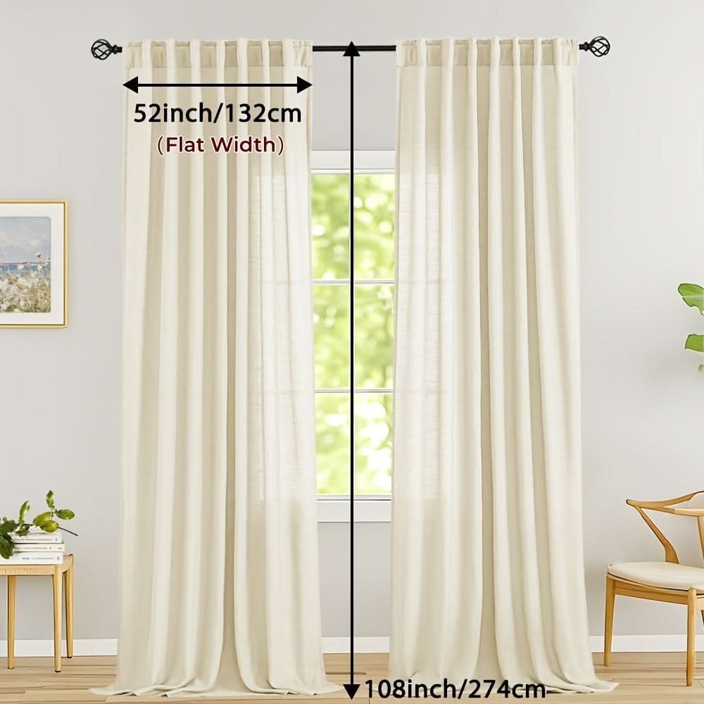Breezy Linen Sheer Drapes for Natural Light and Privacy