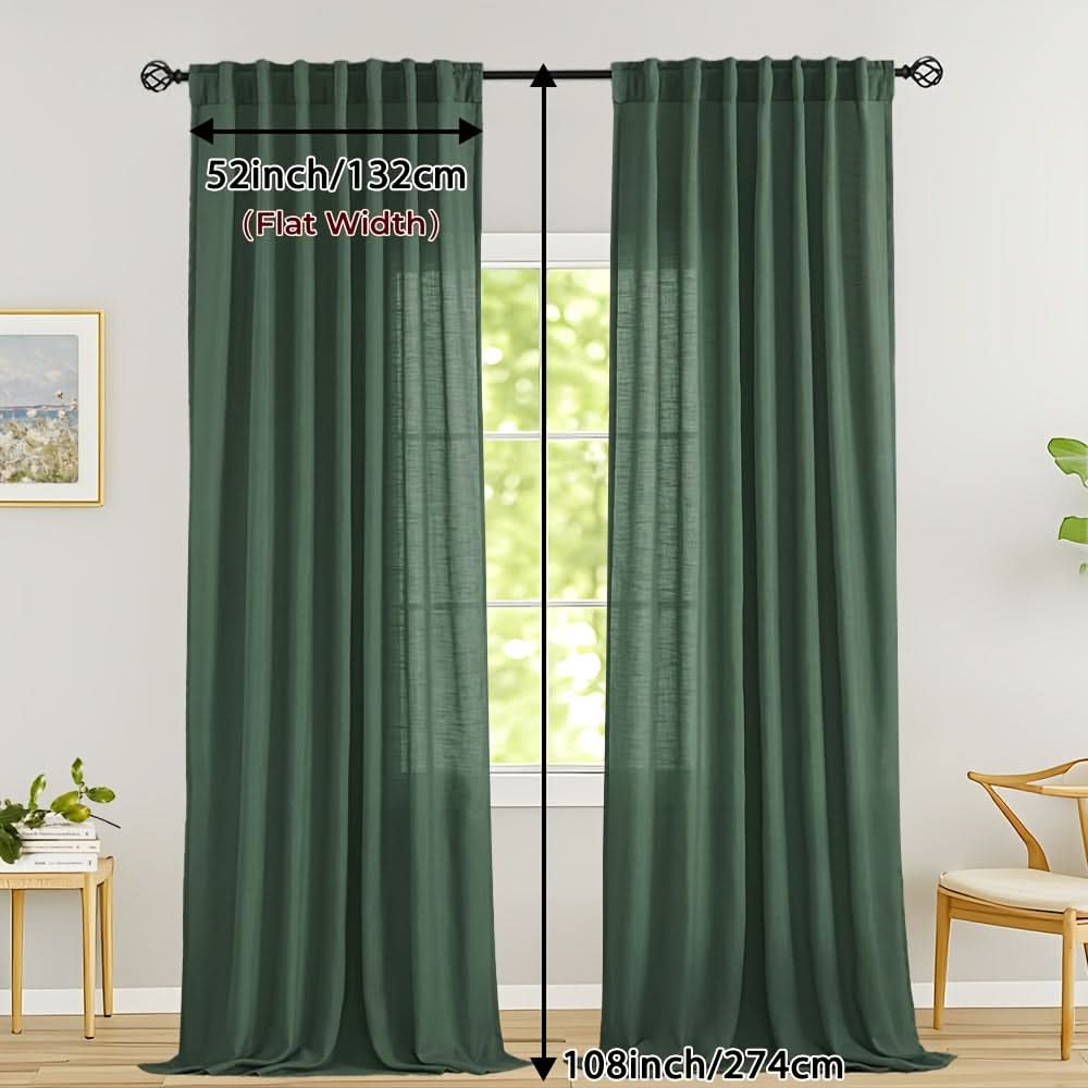 Breezy Linen Sheer Drapes for Natural Light and Privacy