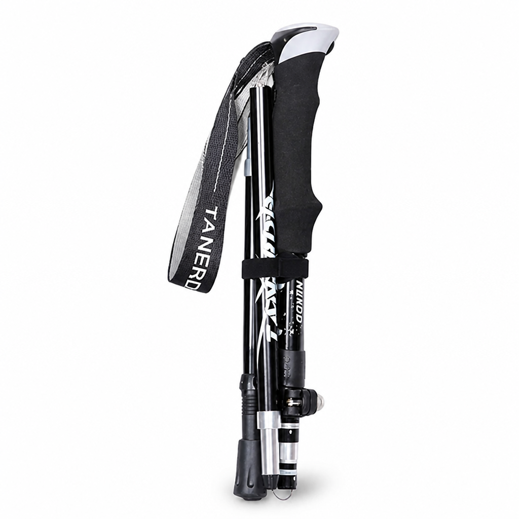 Foldable Telescoping Trekking Pole (Foam Handle & Rubber Tip)
