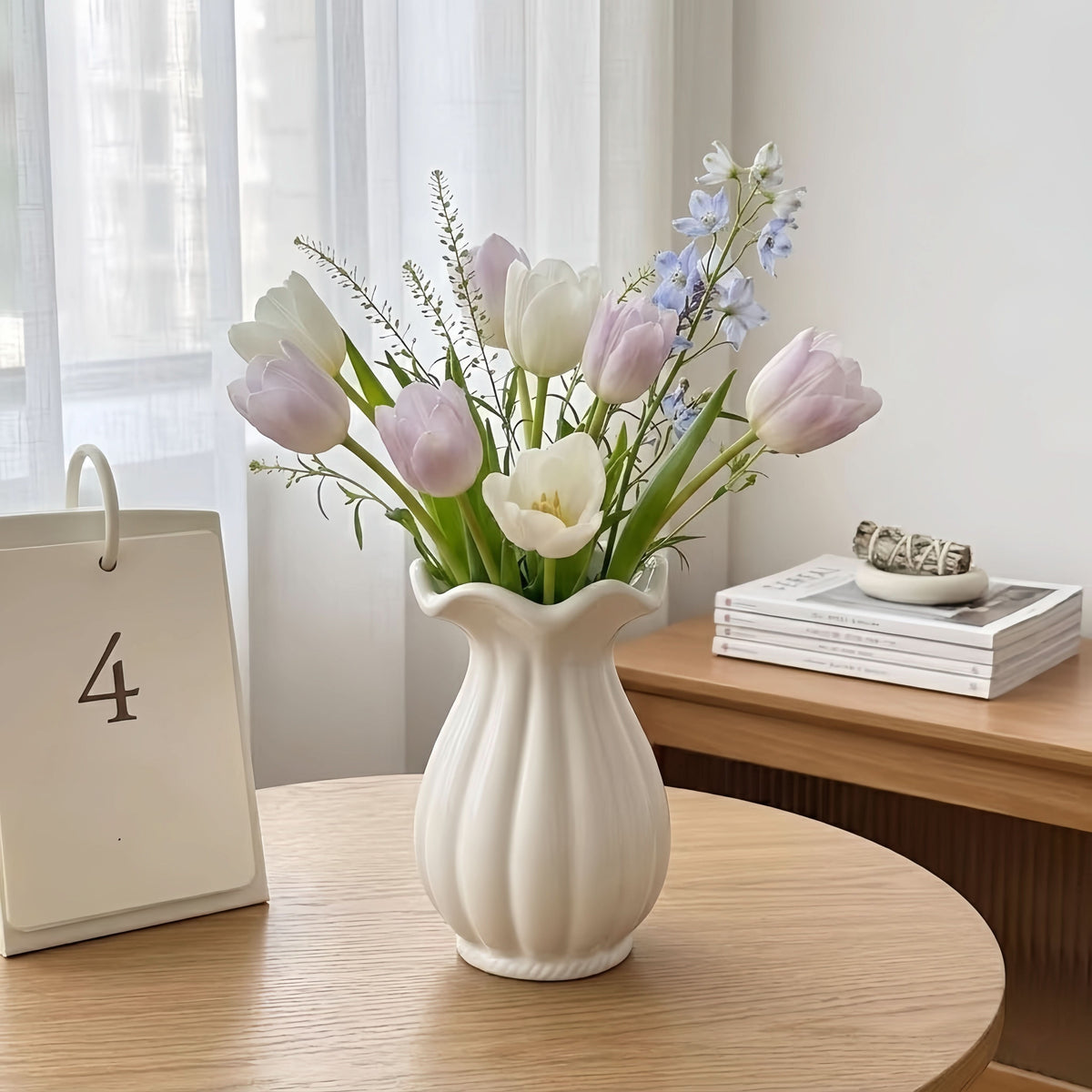 Artisanal Folded Ceramic Vase for Elegant Decor