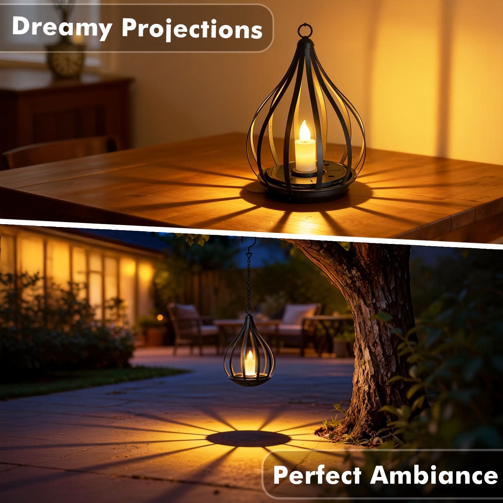 SolaraGlow – Elegant Solar-Powered Hanging Lantern