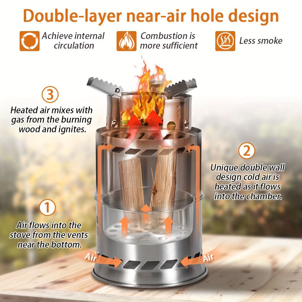 TrailBlaze Portable Wood-Fueled Cooking Stove