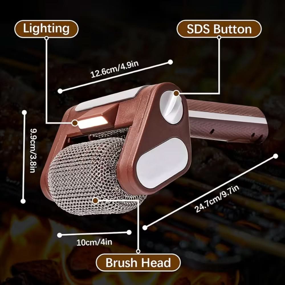 GrillMaster Pro – Electric BBQ Cleaning Brush with Roller