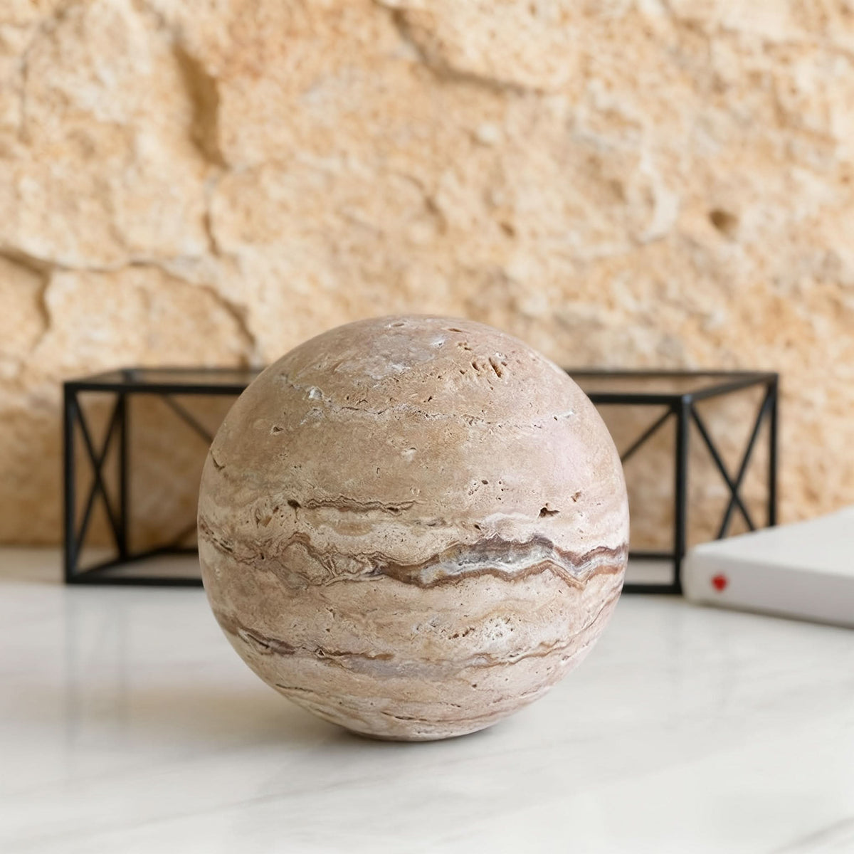 EleganceSphere – Handcrafted Natural Stone Decorative Orb