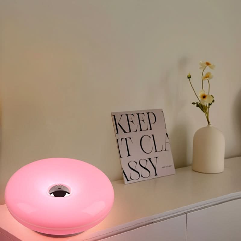 Luminous Delight – Stylish Orange Doughnut-Shaped Lamp