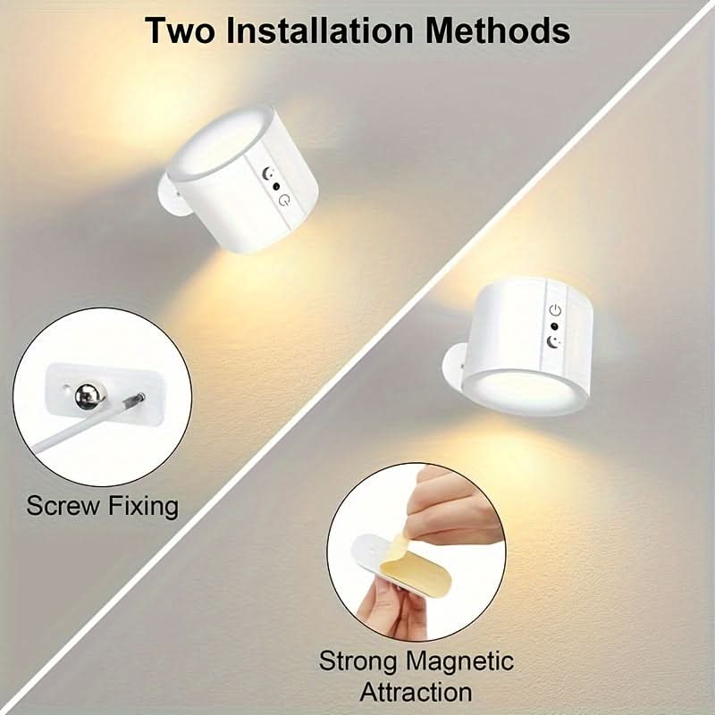 AuraFlex – Versatile Rechargeable Wall Light