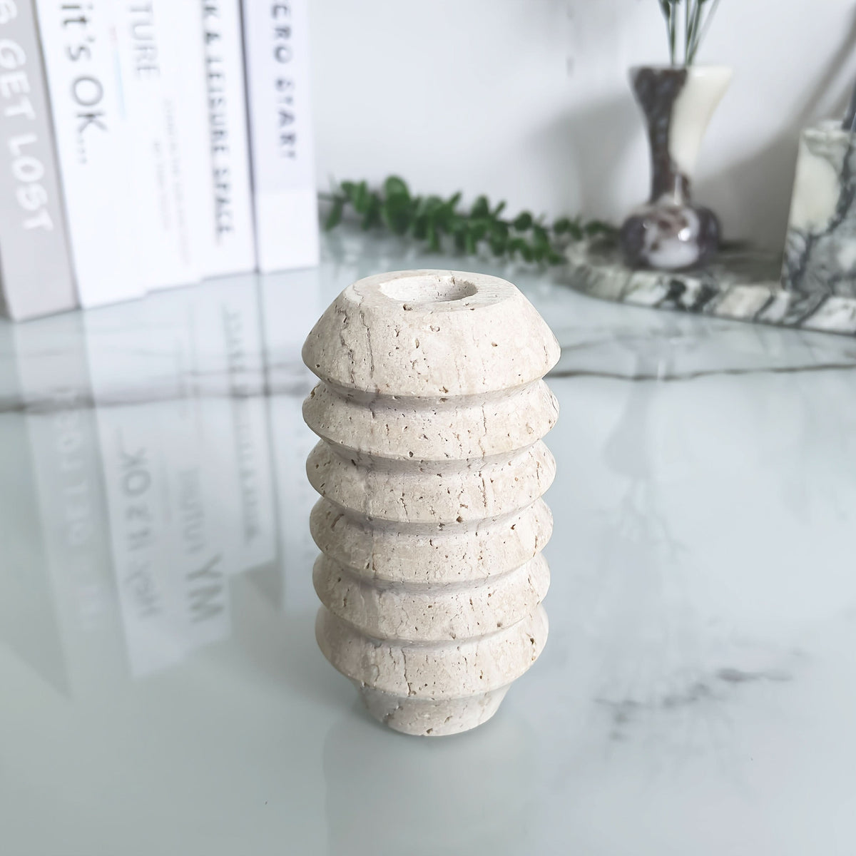 Sophisticated Stone Candle Holder for Timeless Elegance