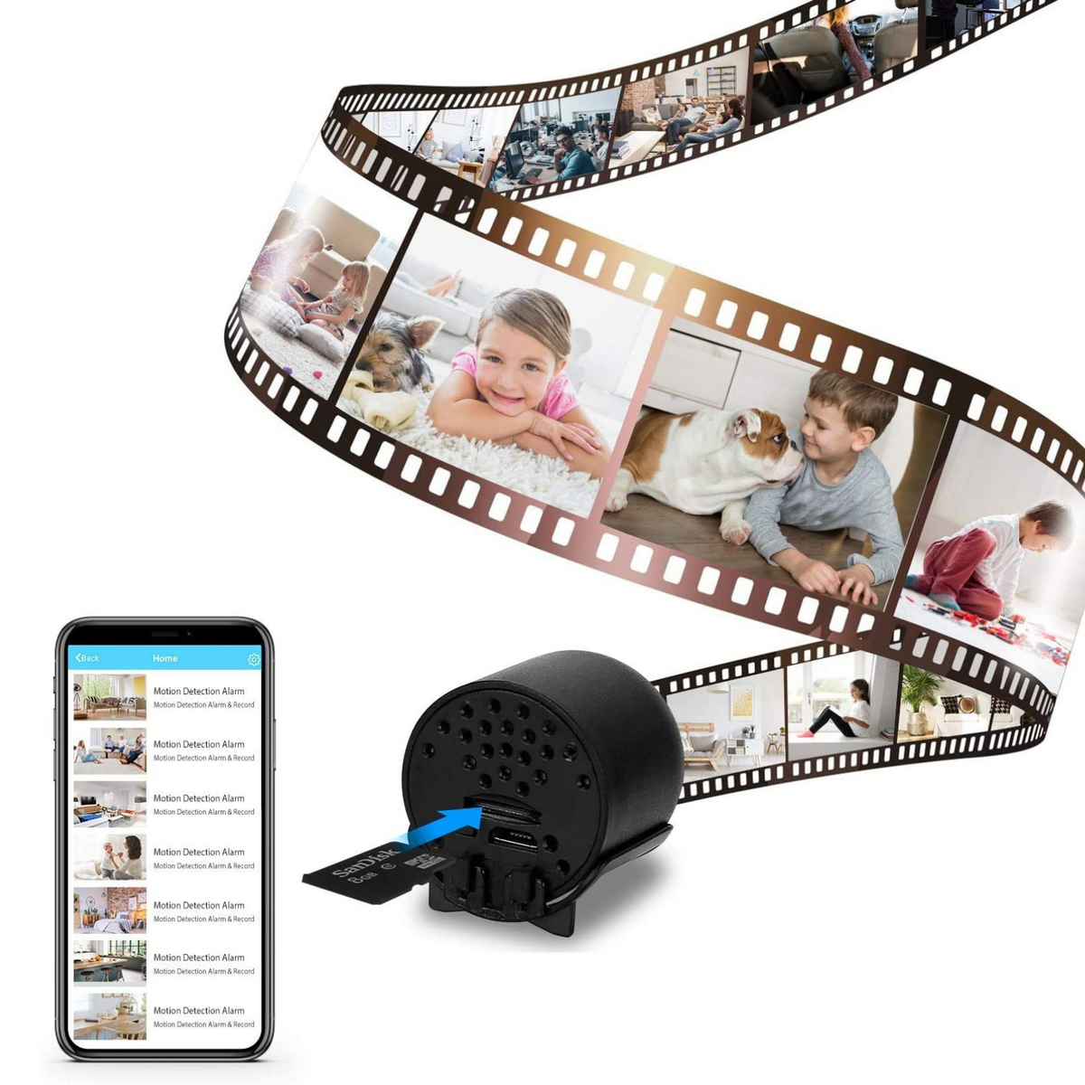 Compact Wireless Home Surveillance Camera with HD Streaming
