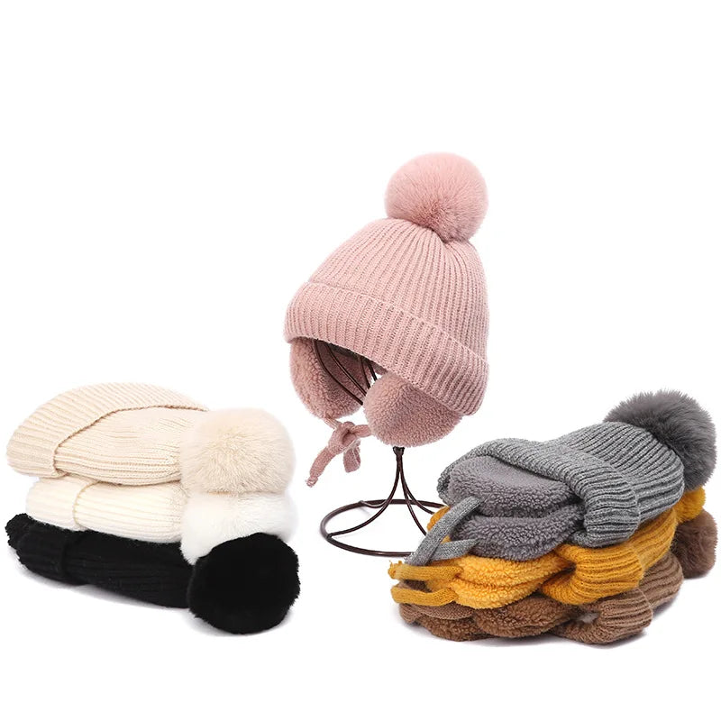 Cozy Knit Winter Hat for Kids with Earflaps