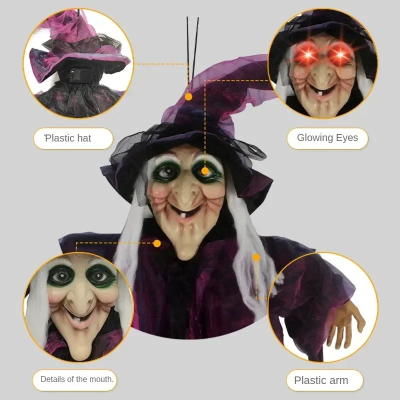Life-Size Enchanted Witch with Sound Effects and Illuminated Eyes