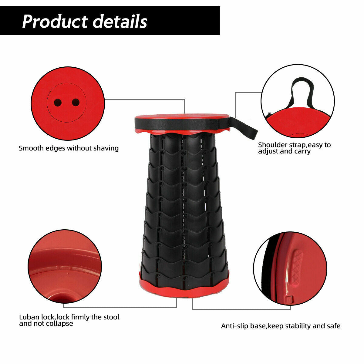 Versatile Adjustable Folding Stool for Outdoor Adventures