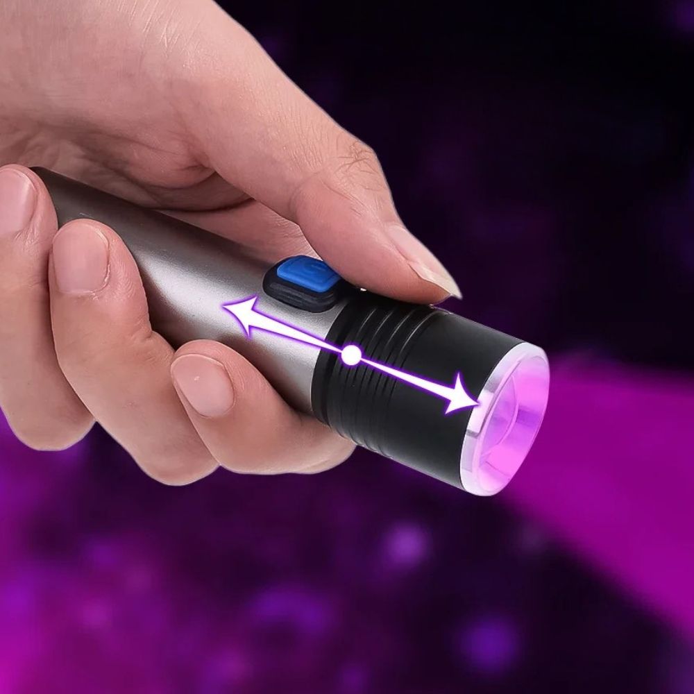 Compact UV Light Detector for Hidden Stains and Messes