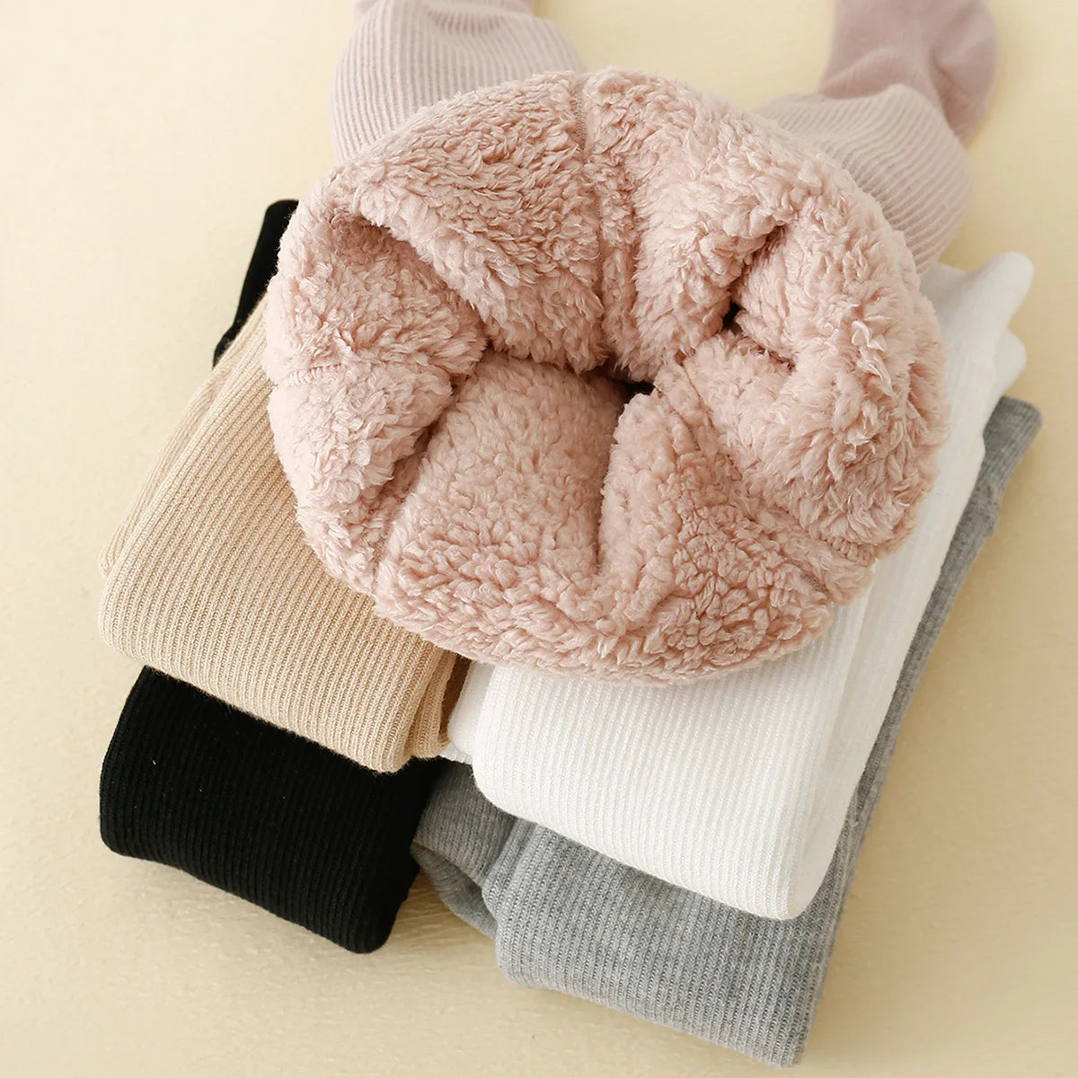 Cozy Winter Fleece-Insulated Leggings for Kids