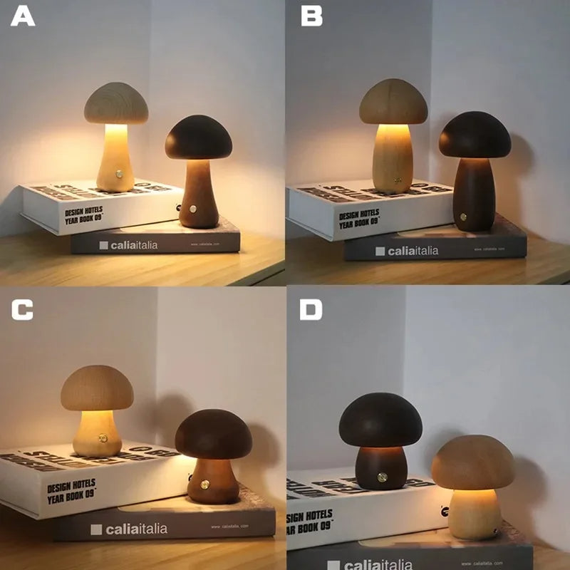 Charming Wooden Glow Lamp for Cozy Nights