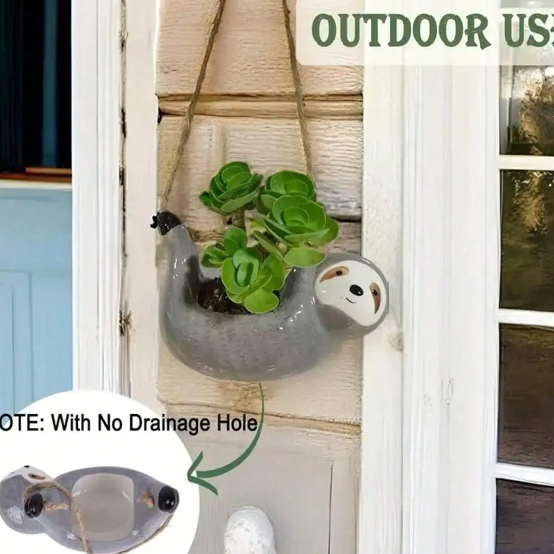 Charming Hanging Ceramic Planter for Succulents