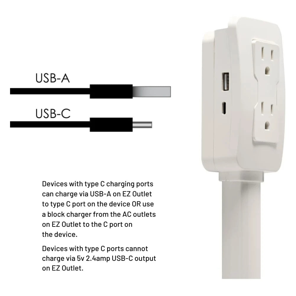 Versatile Power Hub with USB Ports and Adjustable Design