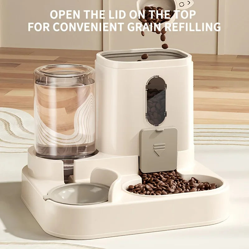 All-in-One Pet Feeder and Water Station for Dogs and Cats